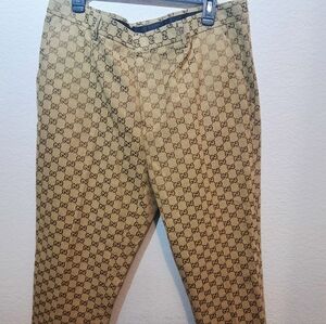 Vintage Gucci GG Monogram Slim Fit Pants Size 38 / 30